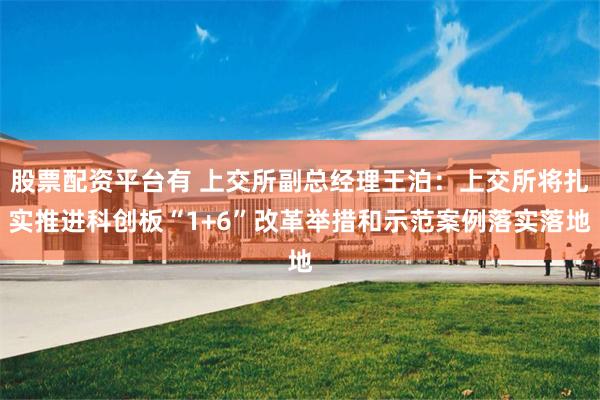 股票配资平台有 上交所副总经理王泊：上交所将扎实推进科创板“1+6”改革举措和示范案例落实落地